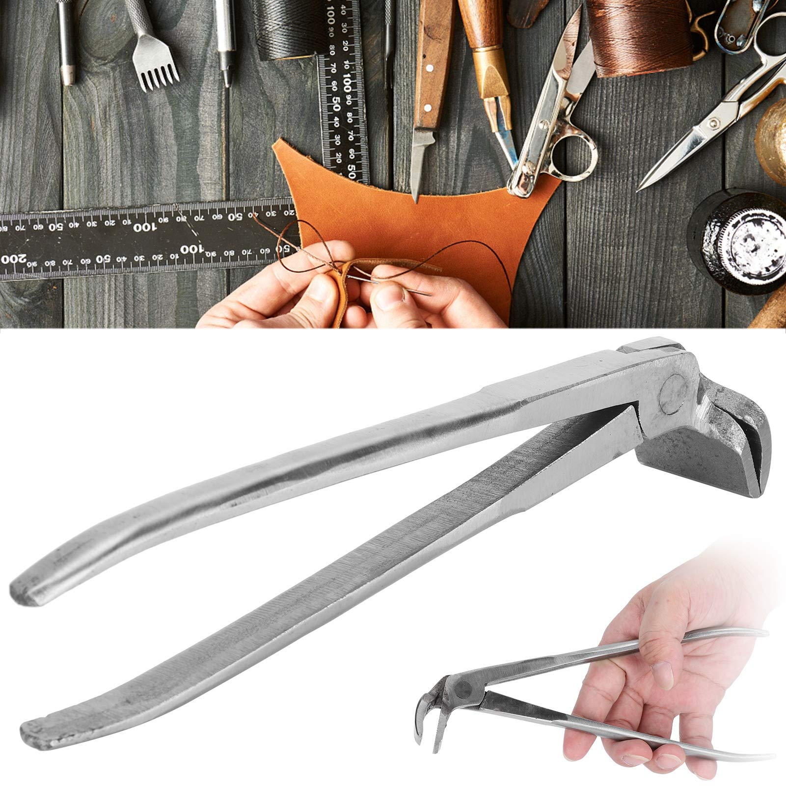 Professional Leathercraft Flattening Pliers - Heavy Duty Leather Cutting & Flush Trimming Tool with Non-Slip Grip - Perfect for Leather Belts, Bags, Wallets & DIY Craft Projects