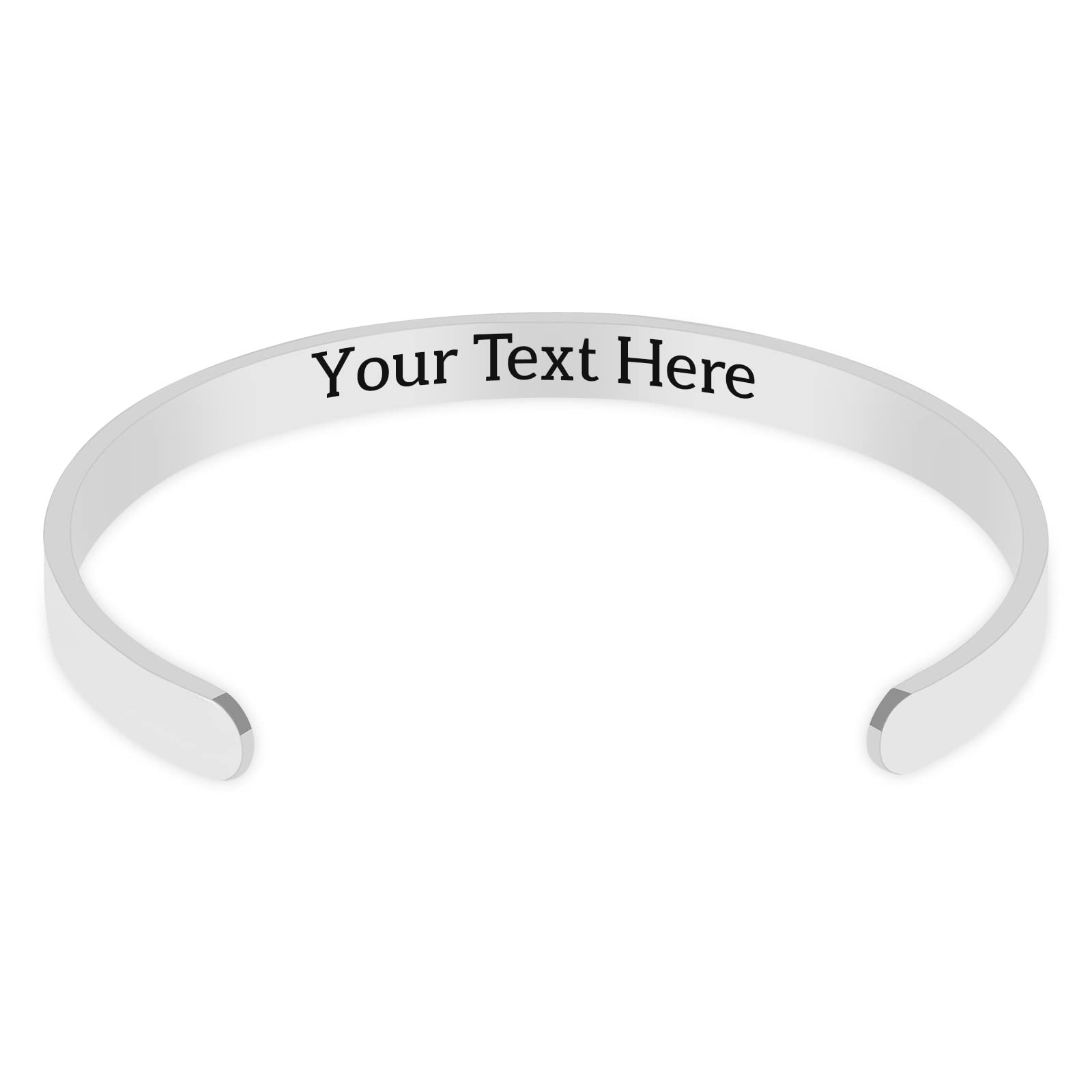Personalized Name Bracelets for Women & Girls - Custom Engraved Inspirational Mantra Jewelry, Motivational Birthday Gift, Friendship Cuff Bangle - Perfect for Daily Wear, Special Occasions & Thoughtful Gifting