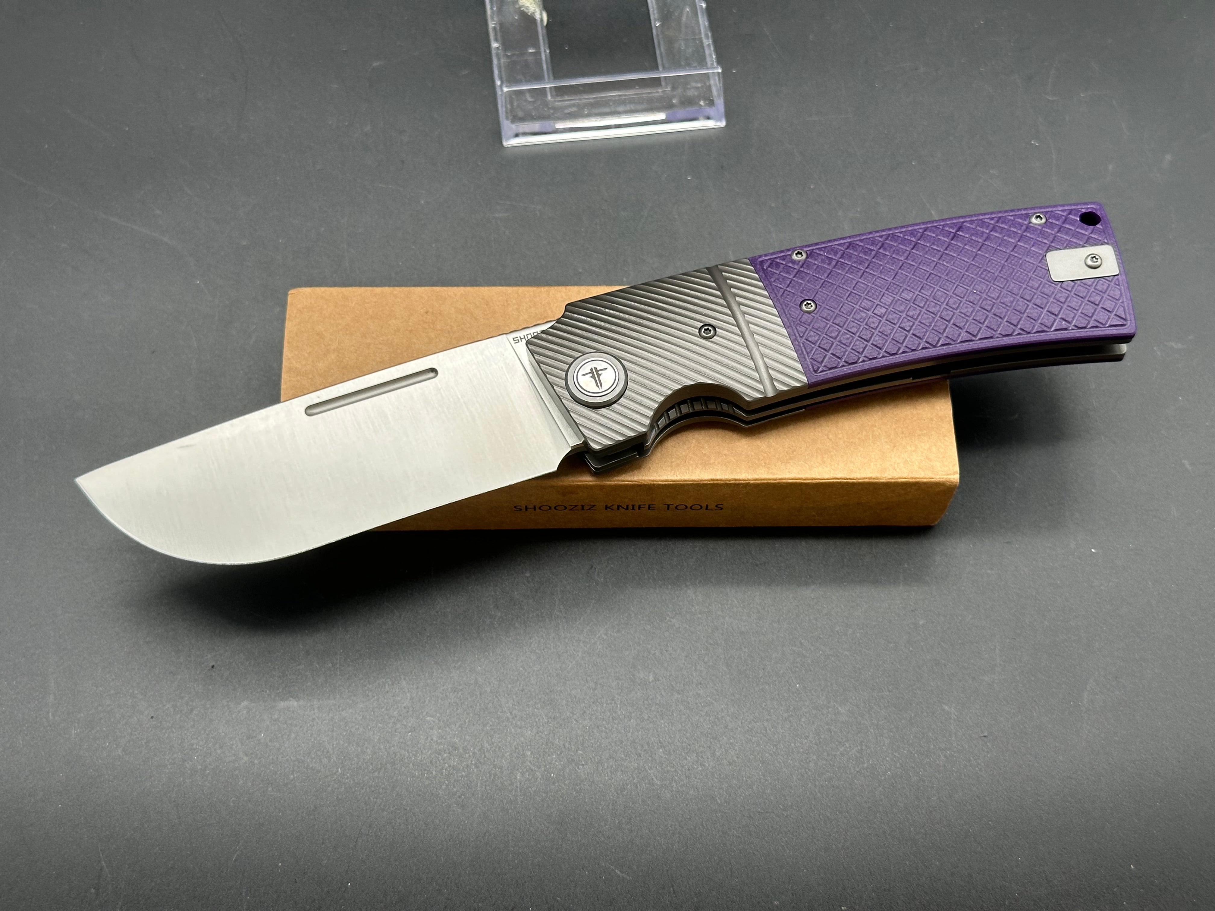 SHOOZIZ XUN122 Ceramic Ball Bearing Folding Pocket Knife - 14C28N Stainless Steel Blade - EDC, Camping, Hiking & Outdoor Survival Tool