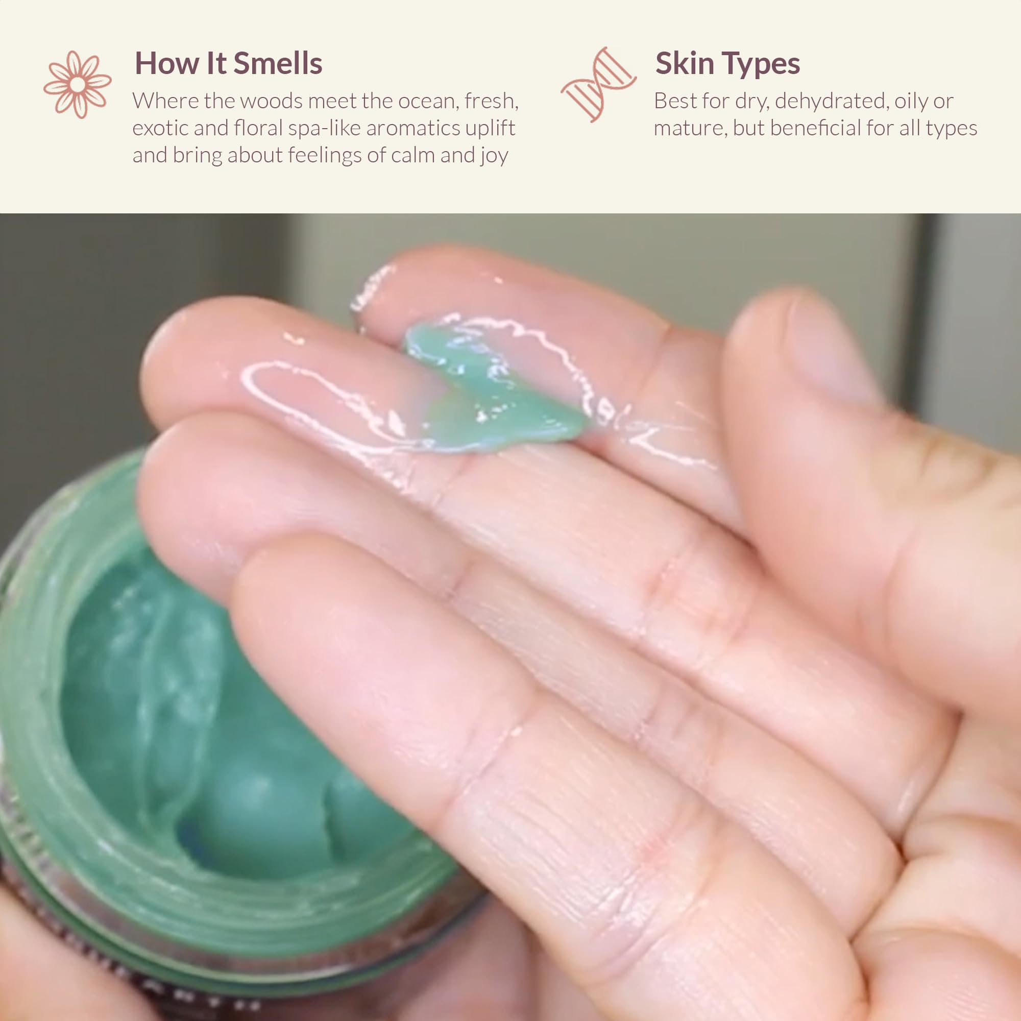 BambuEarth Cactus Concentrate Face Moisturizer 1.3 oz - Organic EWG Certified Hydrating Cream for Dry, Oily & Mature Skin - Intense Facial Moisture with Natural Ingredients - Perfect for Daily Skincare Routine & Nighttime Hydration