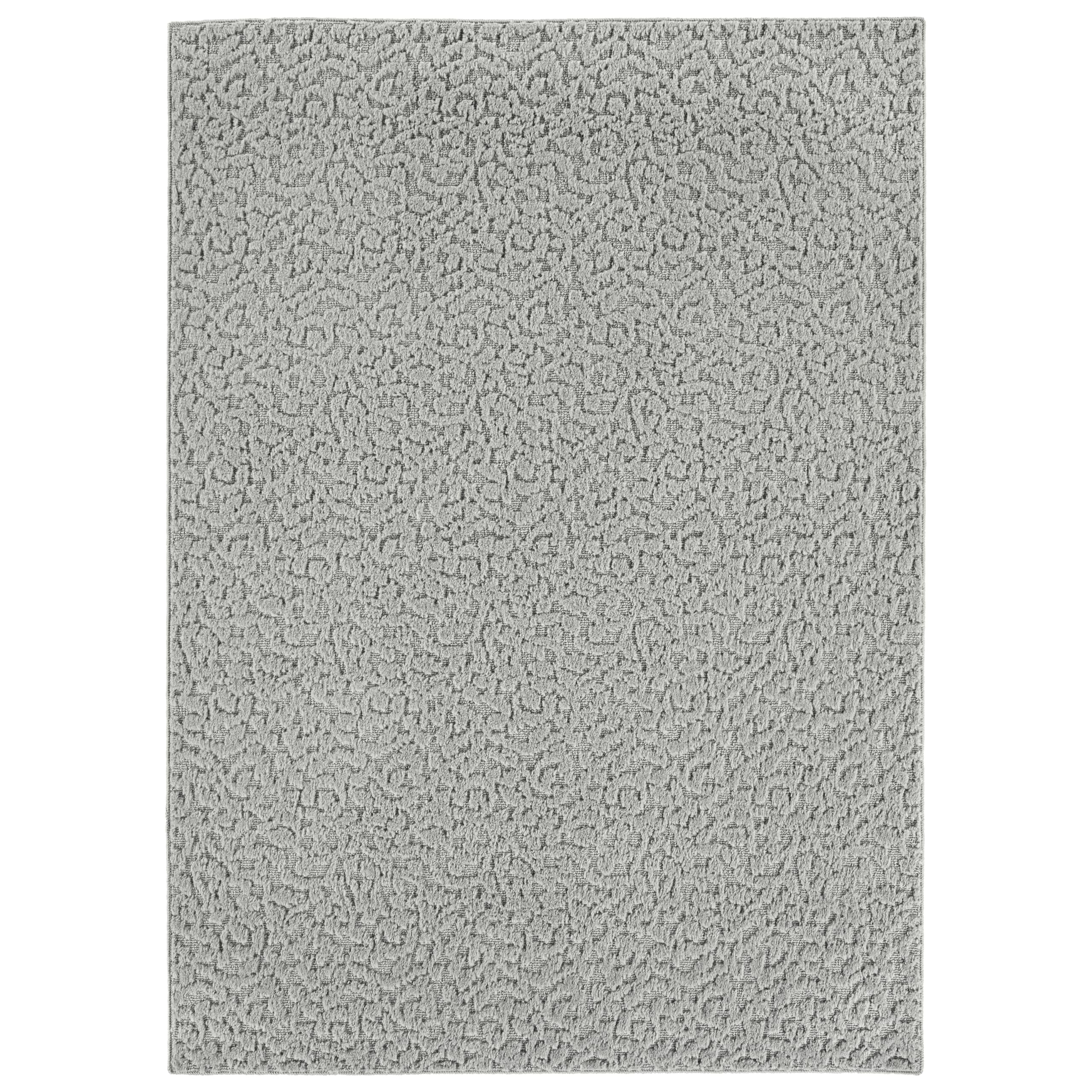 Garland Rug Ivy 4x6 Feet Silver Area Rug - Soft Non-Slip Living Room Rug for Bedroom, Dining Room & Home Decor