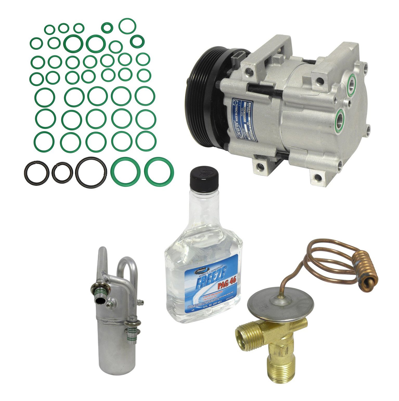 Universal Air Conditioner KT 1476 A/C Compressor & Component Kit - Replacement Parts for Car AC Repair & Maintenance | Perfect for Home Garage & Auto Shop Use