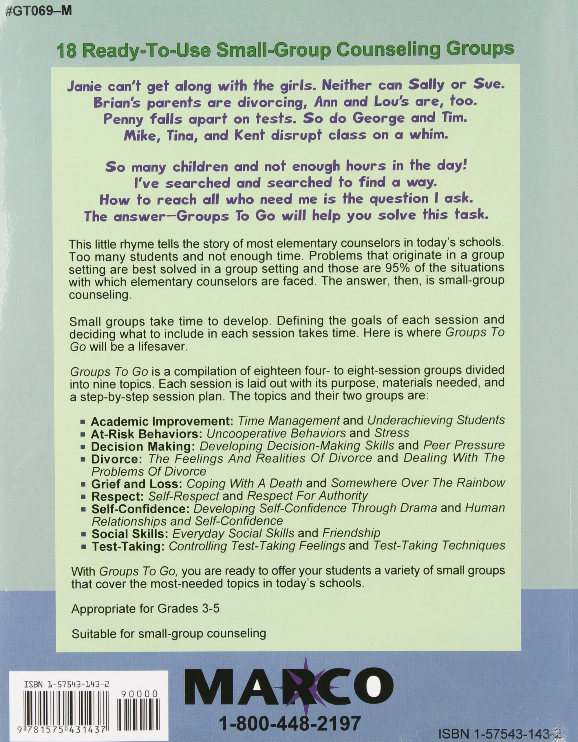 Small Group Counseling Activities for Grades 3-5 | Portable Counselor Resources for Elementary Students | Classroom & Therapy Sessions