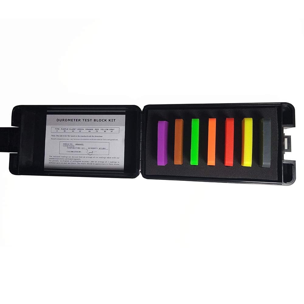 Shore Type A Durometer Hardness Test Blocks Kit - ASTM D2240 Standard for Rubber & Plastic Testing - Perfect for Quality Control in Manufacturing & Laboratories
