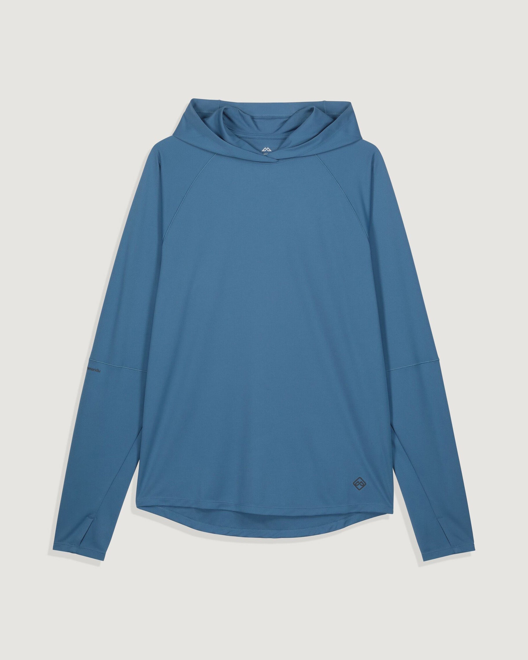 Men's SUN Stopper Hoodie - UPF 50+ Sun Protection, Lightweight & Breathable, Steel Blue - Perfect for Outdoor Activities, Hiking, and Beach Wear