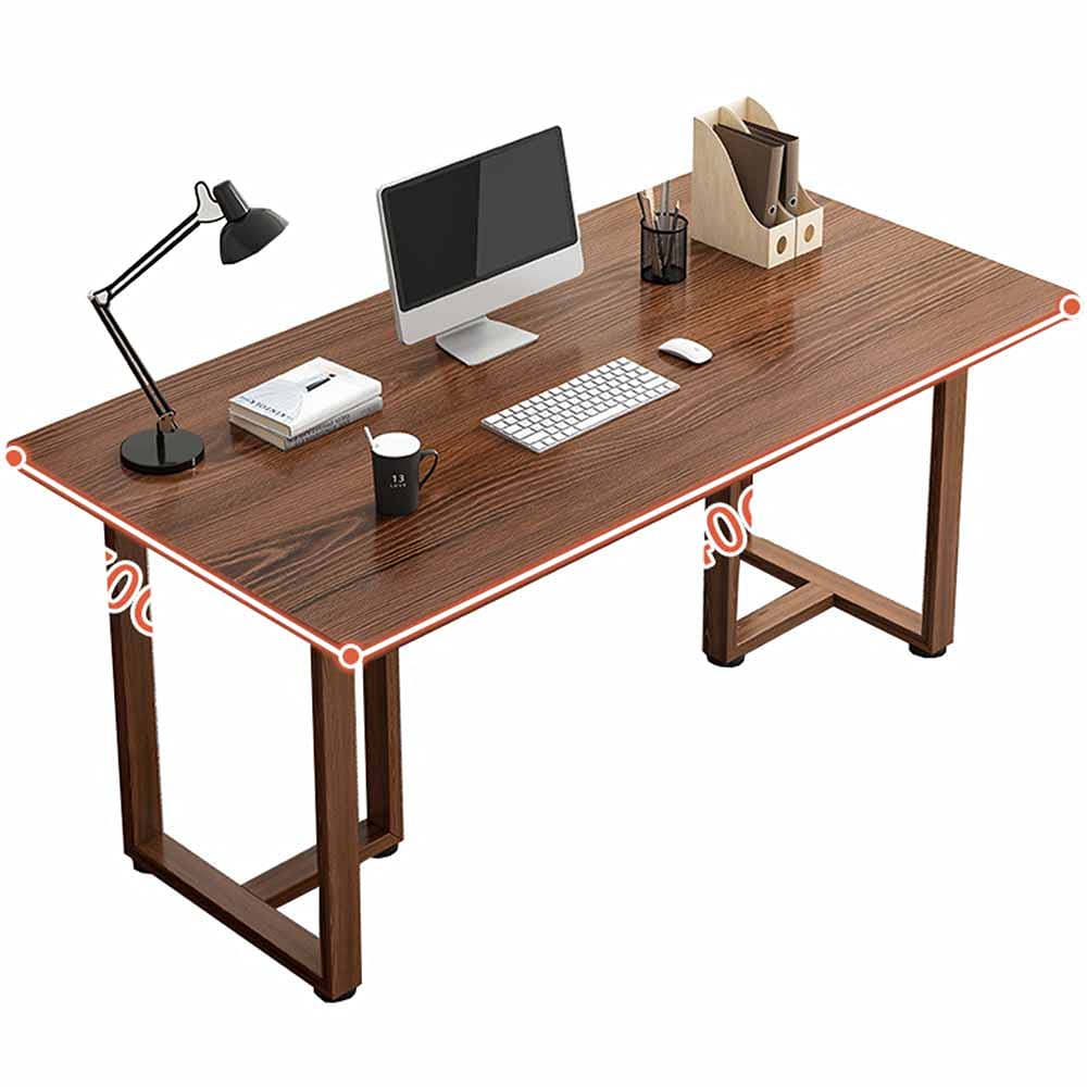 WHOJA 100x50cm Solid Wood Office Desk with Metal Frame - Home Computer Desk for Study & Work, Ergonomic Writing Table (100x50x75cm) - Perfect for Small Spaces, Home Office & Remote Work Setup