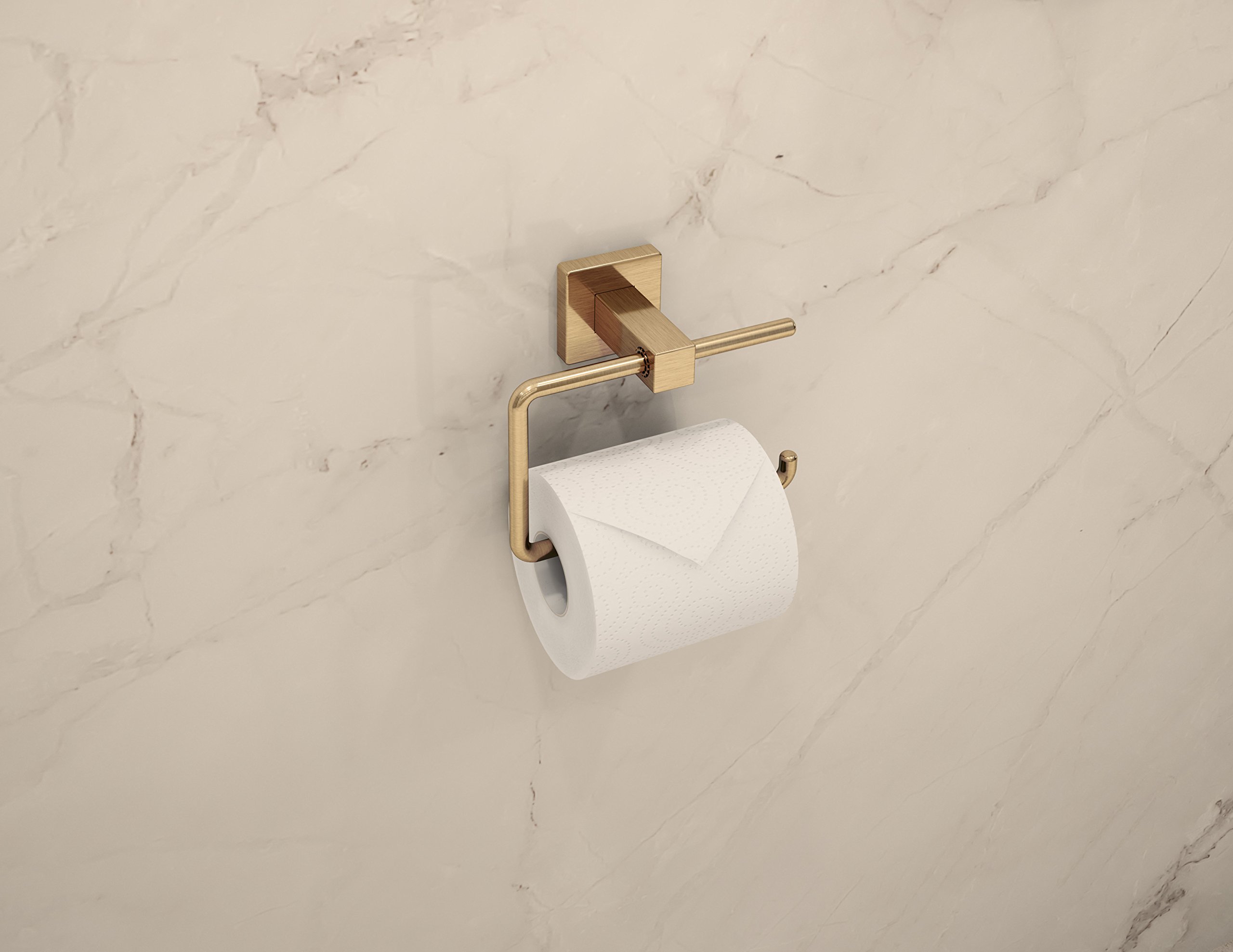 Symmons 363TP-BBZ Brushed Bronze Wall-Mounted Toilet Paper Holder - Durable Bathroom Tissue Dispenser for Home, Hotel & Commercial Use