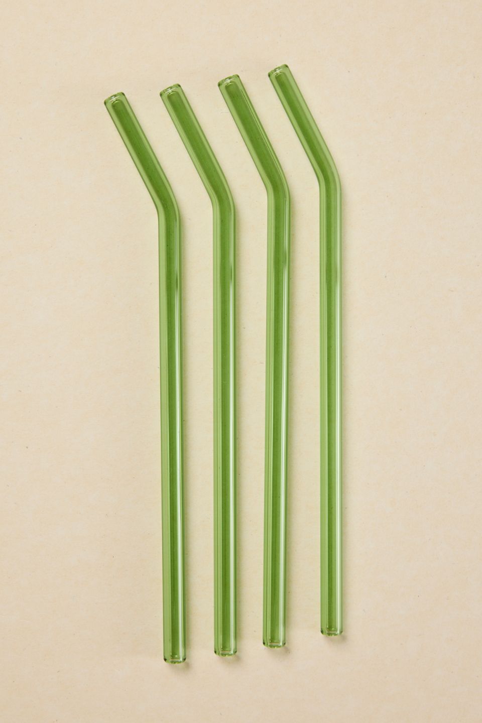 Eco-Friendly Reusable Glass Drinking Straws Set of 4 - BPA-Free, Dishwasher Safe for Smoothies, Cocktails & Iced Coffee at Home or Cafe