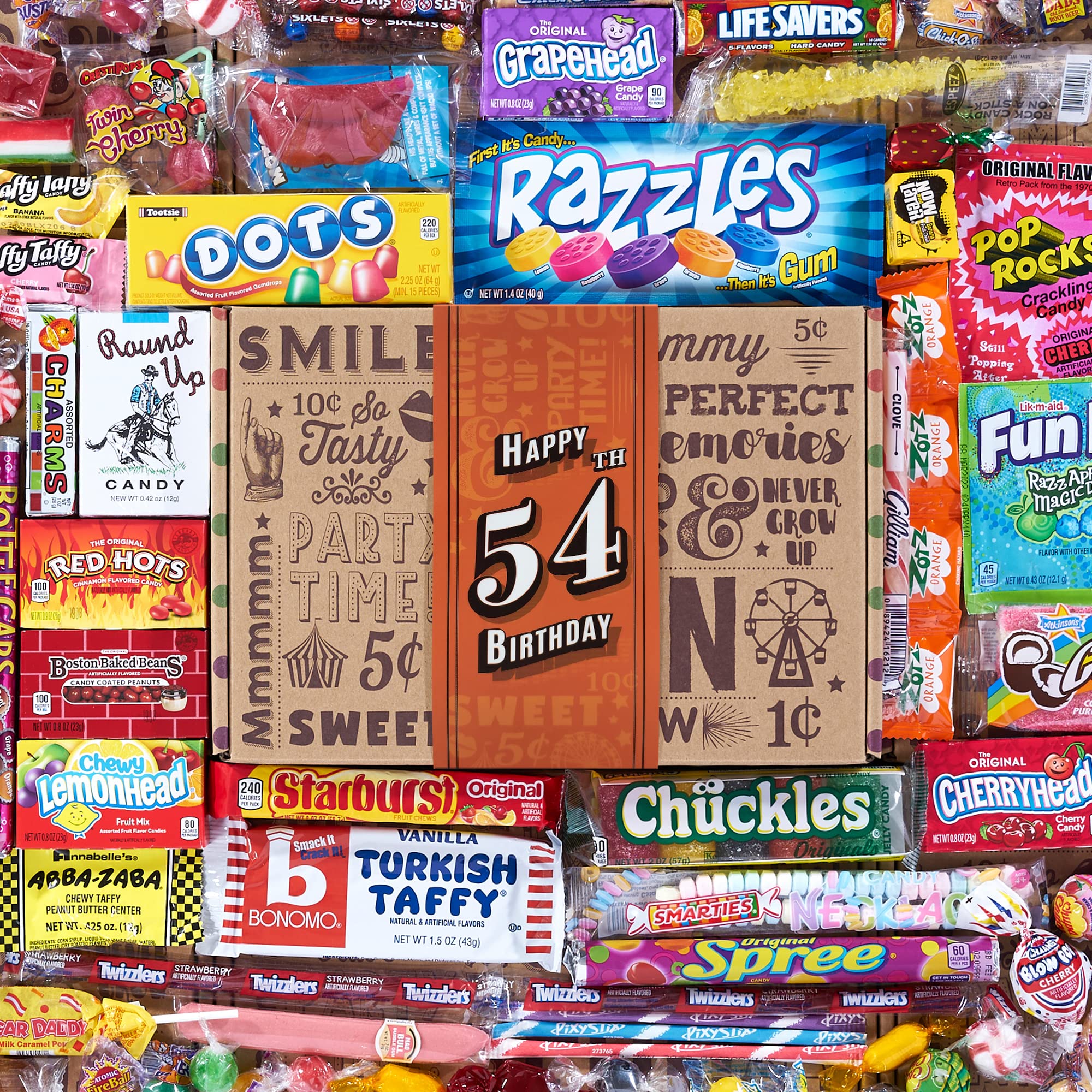 1971 Vintage Candy Gift Basket - 54th Birthday Party Assortment with Retro Sweets & Nostalgic Snacks | Perfect 54-Year-Old Birthday Gift for Men & Women | Great for Birthday Celebrations, Office Parties & Surprise Care Packages