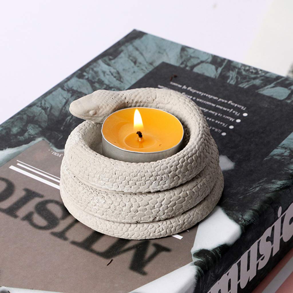 DIY Epoxy Resin Snake-Shaped Silicone Candle Holder Mold - Concrete & Resin Candle Making Kit for Home Decor, Wedding Centerpieces & Craft Projects