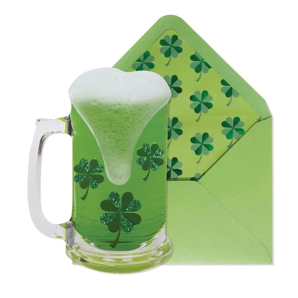 Funny Green Beer St. Patrick's Day Greeting Card - Perfect for Irish Pub Parties & March 17 Celebrations