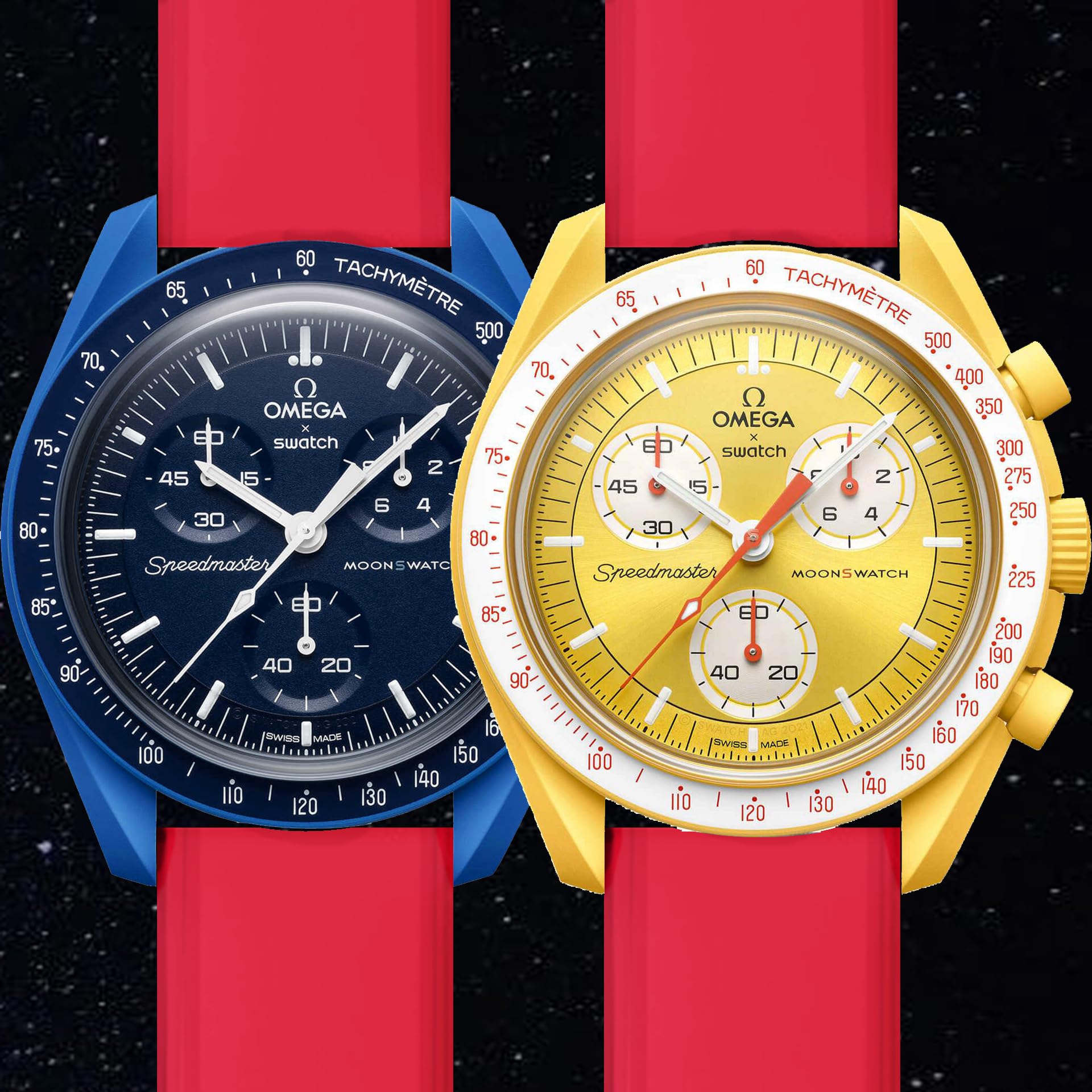 20MM Quick Release Rubber Watch Strap Replacement for Omega x Swatch Moonswatch Speedmaster - Durable & Comfortable Band for Sports, Casual & Everyday Wear