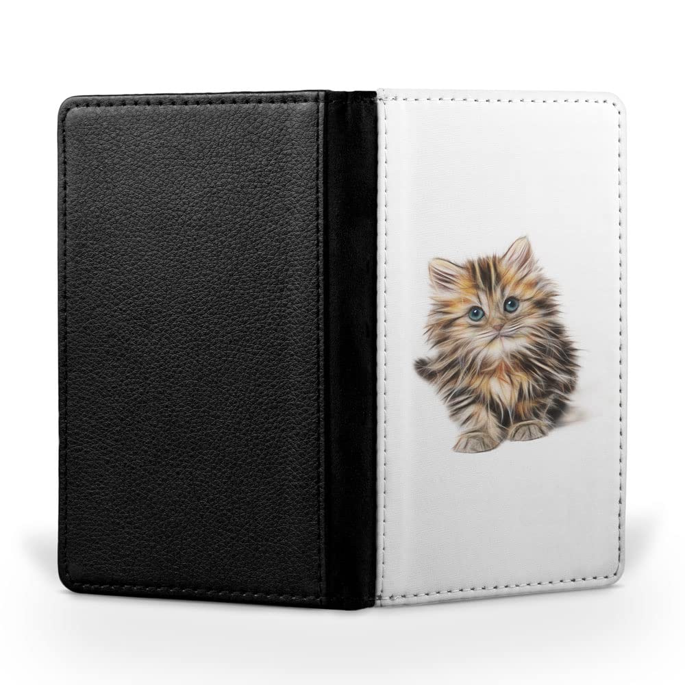 Kitten Cat Flip Wallet - Travel Passport ID Holder & Itinerary Organizer Cover for Women & Men | Perfect for Airports, Vacations & Business Trips