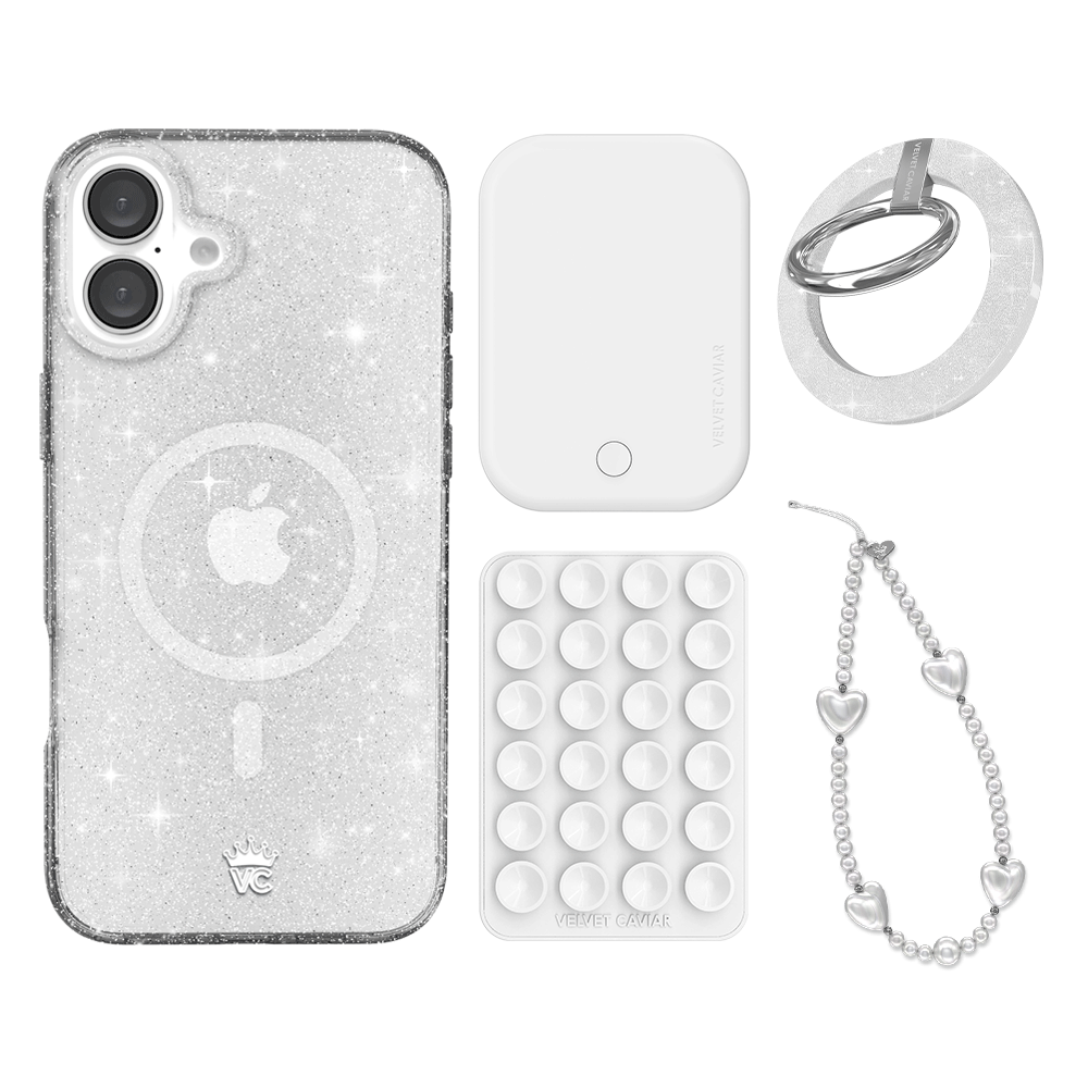 Stardust Glitter iPhone Case with Grip - Premium Protective Phone Cover for iPhone 13/14/15 Series | Trendy Sparkle Design for Everyday Use & Special Occasions