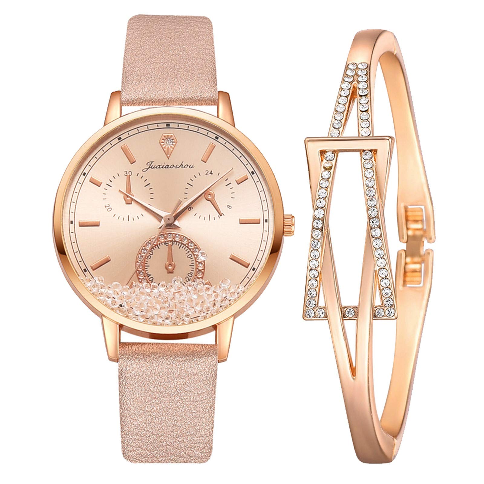 Elegant Ladies Quartz Analog Wrist Watch & Bracelet Set for Women - Perfect for Office, Party & Everyday Wear | Kovaky