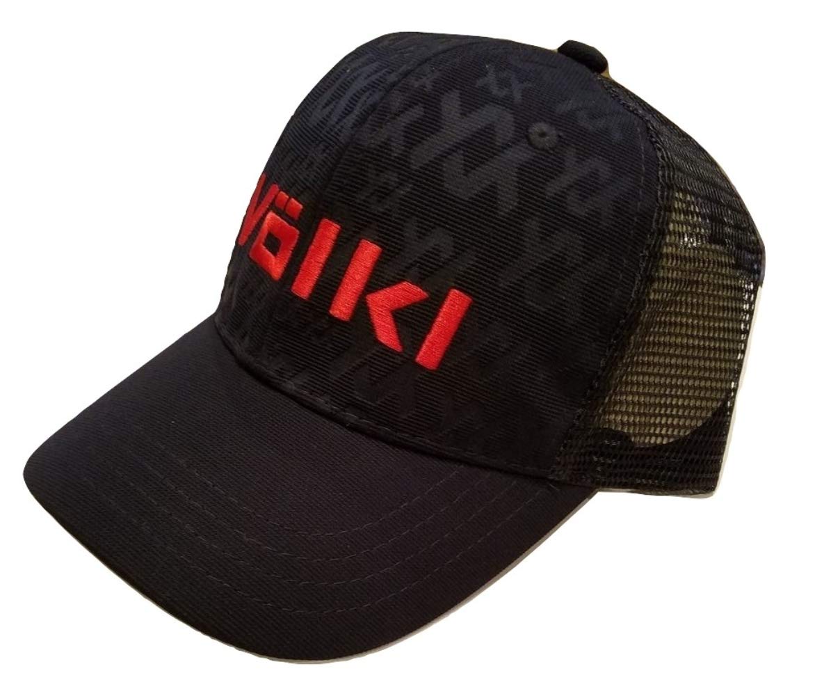 Volkl Black Mesh Baseball Cap with Red Logo - Adjustable Snapback Hat for Men & Women - Perfect for Running, Hiking, and Outdoor Sports