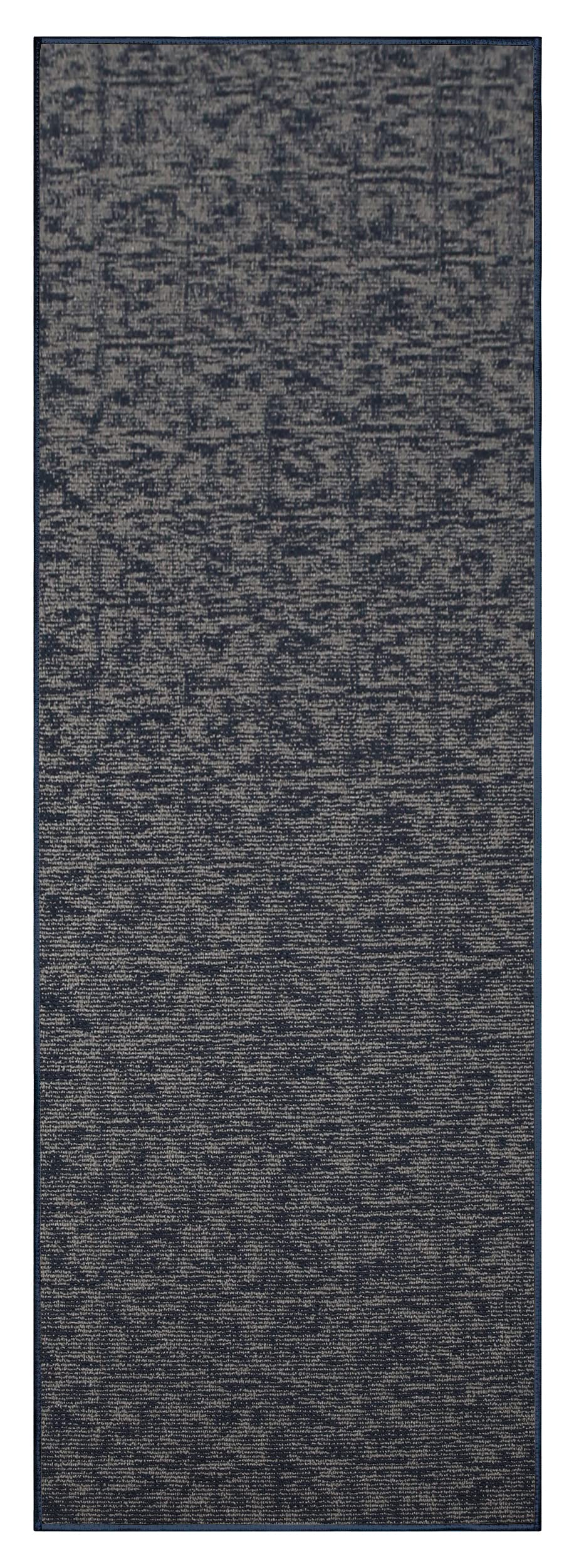 Geometric Pattern Indoor/Outdoor Area Rug - Navy Blue Abstract Runner Carpet for Hallway, Living Room & Dining Room | USA-Made 2' x 26' Commercial Rug | Perfect for Home Decor, Office Spaces & High-Traffic Areas