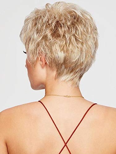 Raquel Welch Sparkle Wig - Short Textured Layers Synthetic Hair in Shaded Iced Cappuccino | 3