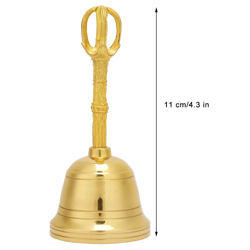 Shanrya Hand Bell - Clear & Peaceful Sound for Good Luck, Temple Decor, Home Meditation & Yoga Accessories
