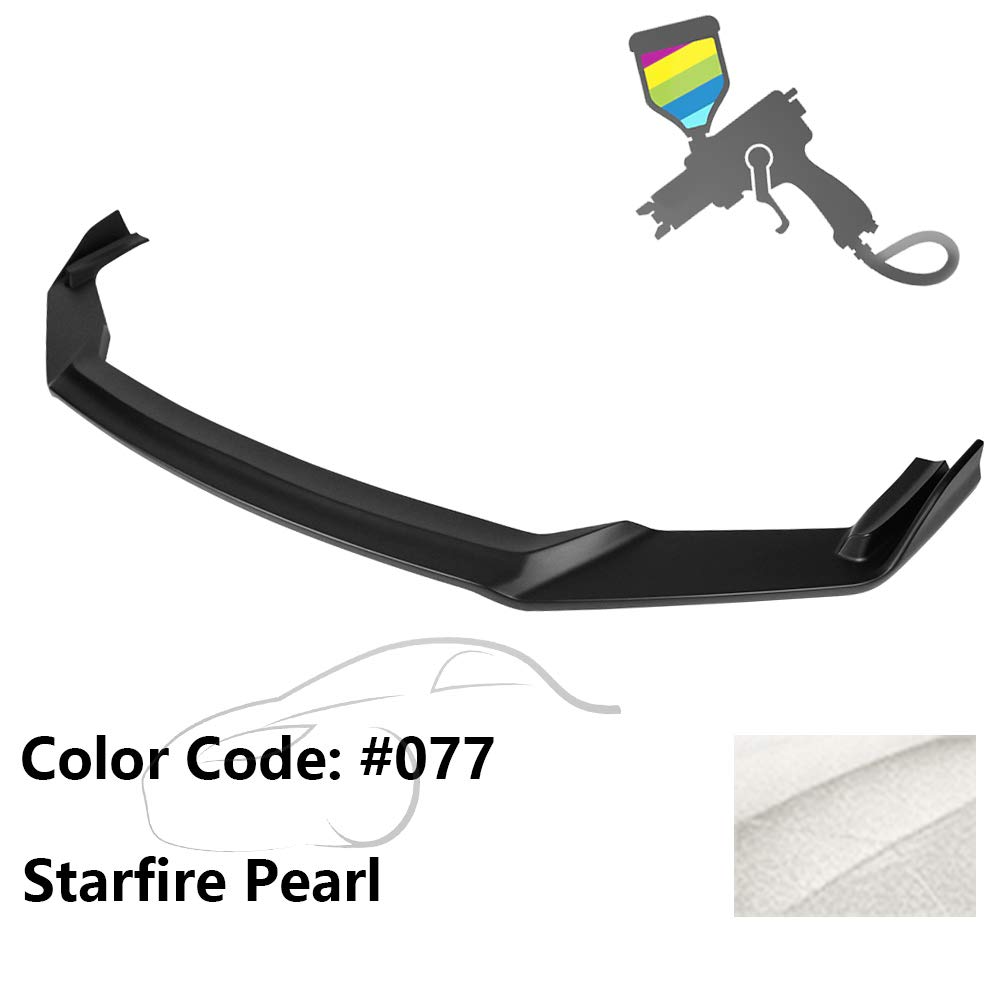 IKON MOTORSPORTS Front Bumper Lip for 2017-2020 Lexus IS F-Sport | AR Style Painted #077 Starfire Pearl PP Air Dam Chin Diffuser | Enhances Aerodynamics & Sporty Look for Street Racing & Car Shows