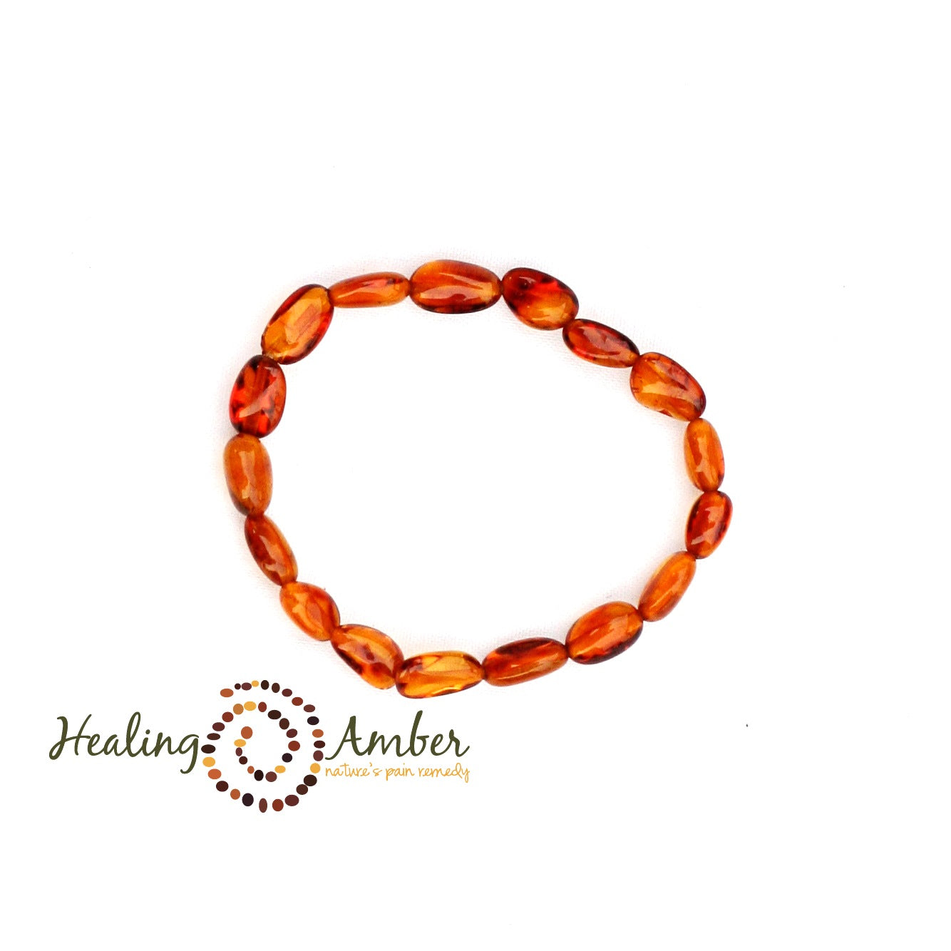 Natural Baltic Amber Ankle Bracelet for Pain Relief - 5.5