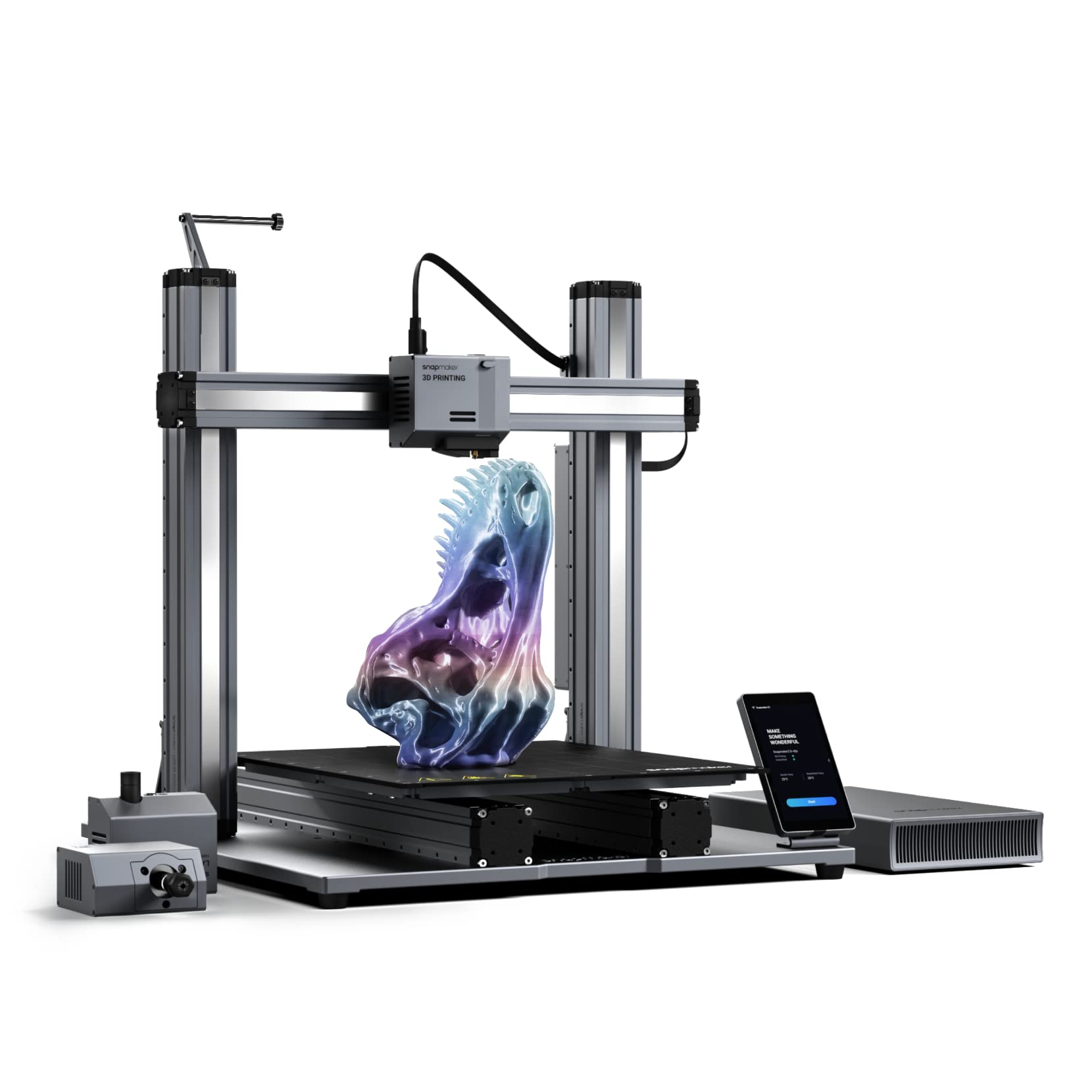 Snapmaker 2.0 A350T 3-in-1 3D Printer with Laser Engraving & CNC Carving | Large FDM 3D Printer | Auto Bed Leveling | 12.6x13.8x13in Build Volume | All Metal Frame | Perfect for DIY Projects, Home Workshops & Prototyping