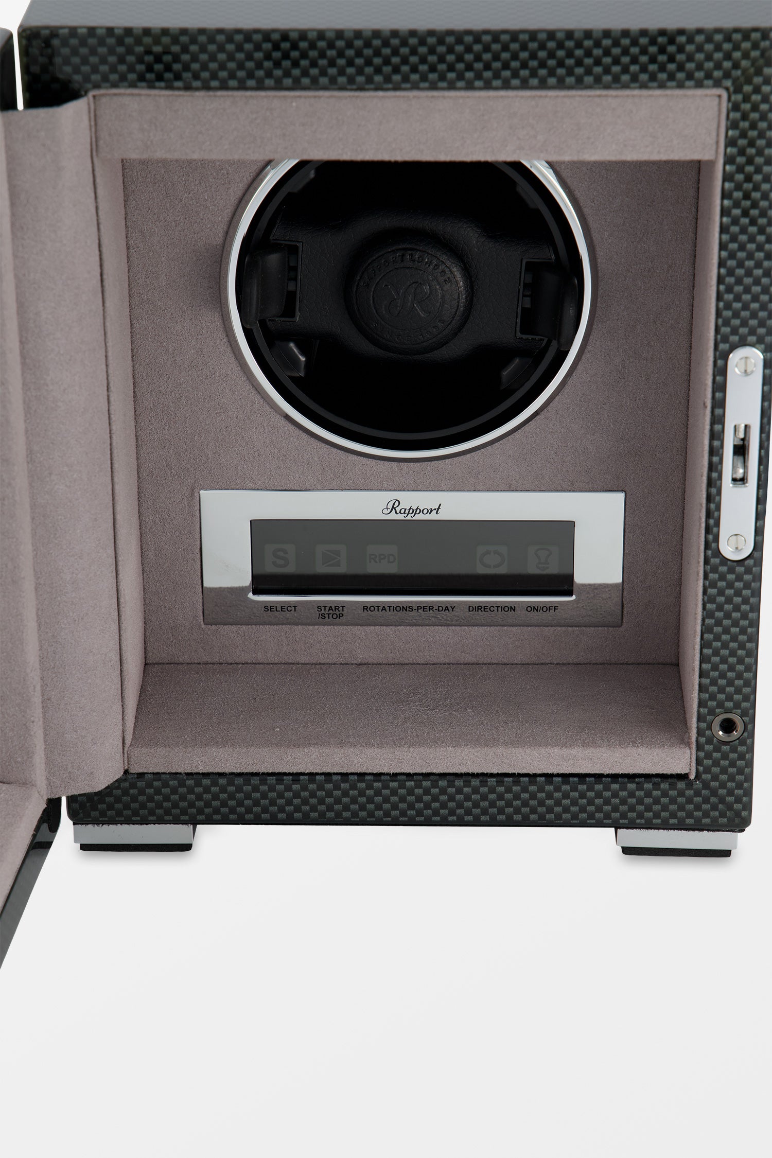 Premium Carbon Fiber Automatic Single Watch Winder for Men - Luxury Watch Storage & Display Case - Perfect for Rolex, Omega & Collectible Watches - Home Office & Travel Use