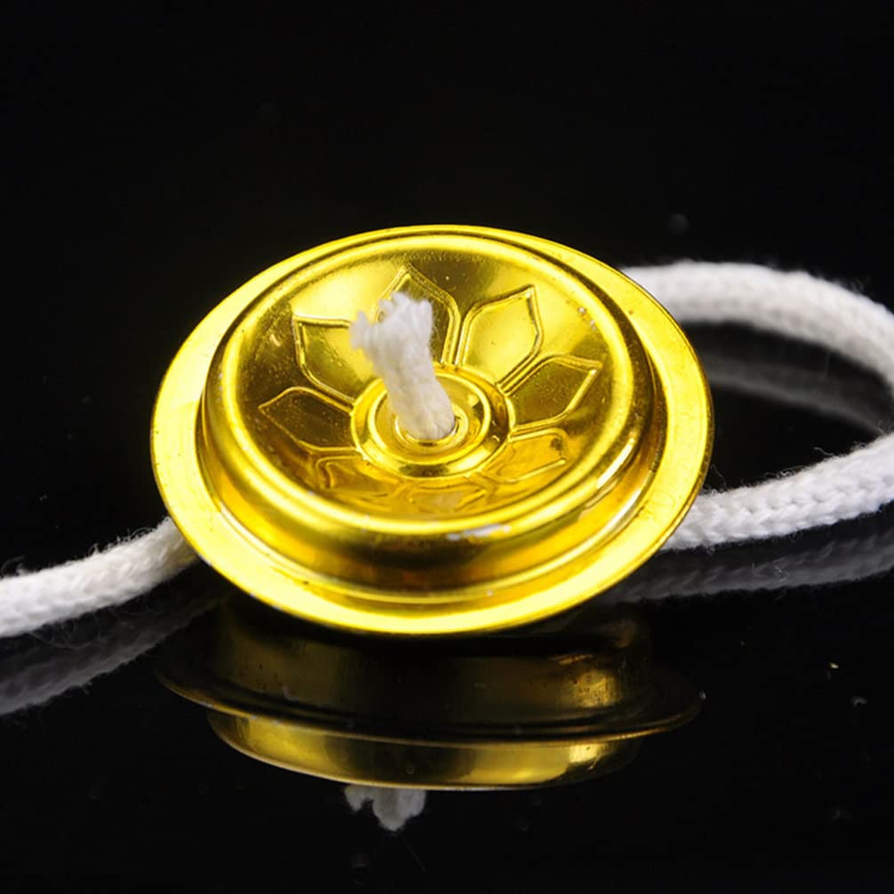 6Pcs Brass Candlestick Holders - Floating Ghee Lamp & Oil Candle Holders for Meditation, Buddhist Altar & Home Decor - Elegant Metal Stand for Spiritual Practice & Relaxation