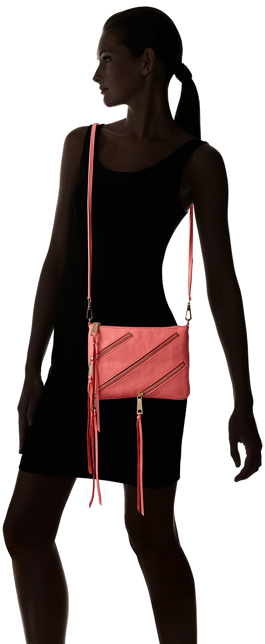 Rebecca Minkoff Moto Rocker Crossbody Bag for Women - Stylish Leather Shoulder Purse for Everyday Use, Work, Travel & Date Night