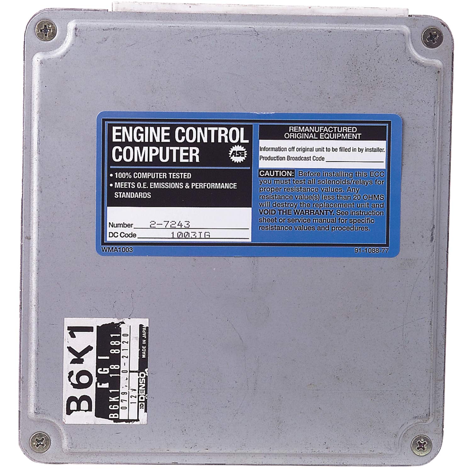 Cardone 72-7243 Remanufactured ECM Engine Control Module Computer - Compatible with Select Car Models | Perfect for Engine Performance & Diagnostics