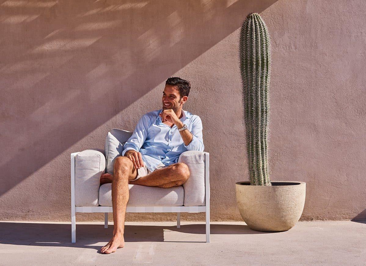 Premium Aluminum Sofa Armchair - Modern Outdoor Patio Furniture for Garden, Poolside & Balcony Relaxation