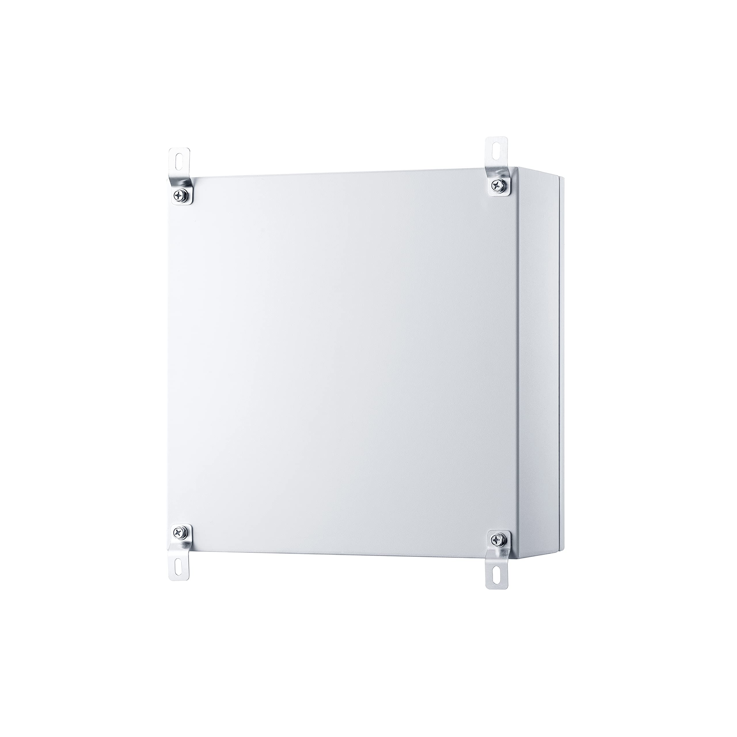 IP65 Weatherproof Metal Enclosure Box - 16x16x6 Inch Wall Mount Electrical Box with Mounting Plate & Bracket for Outdoor Electronics Protection | Ideal for Security Systems, Solar Panels & Industrial Equipment