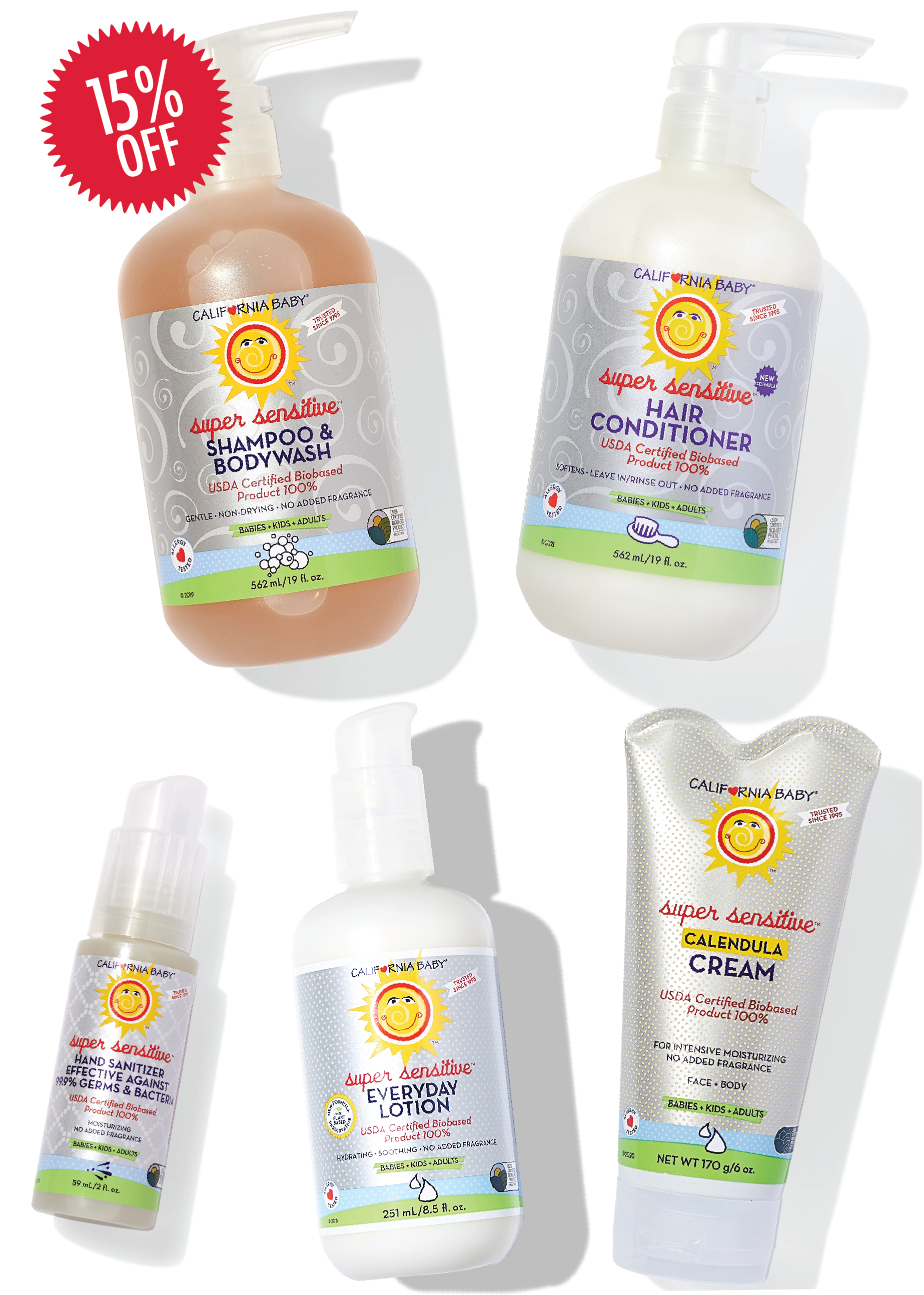 Fragrance-Free Sensitive Skin Bath Essentials - Gentle & Hypoallergenic Body Wash, Shampoo & Soap for Dry, Itchy Skin - Perfect for Babies, Eczema & Allergy-Prone Skin