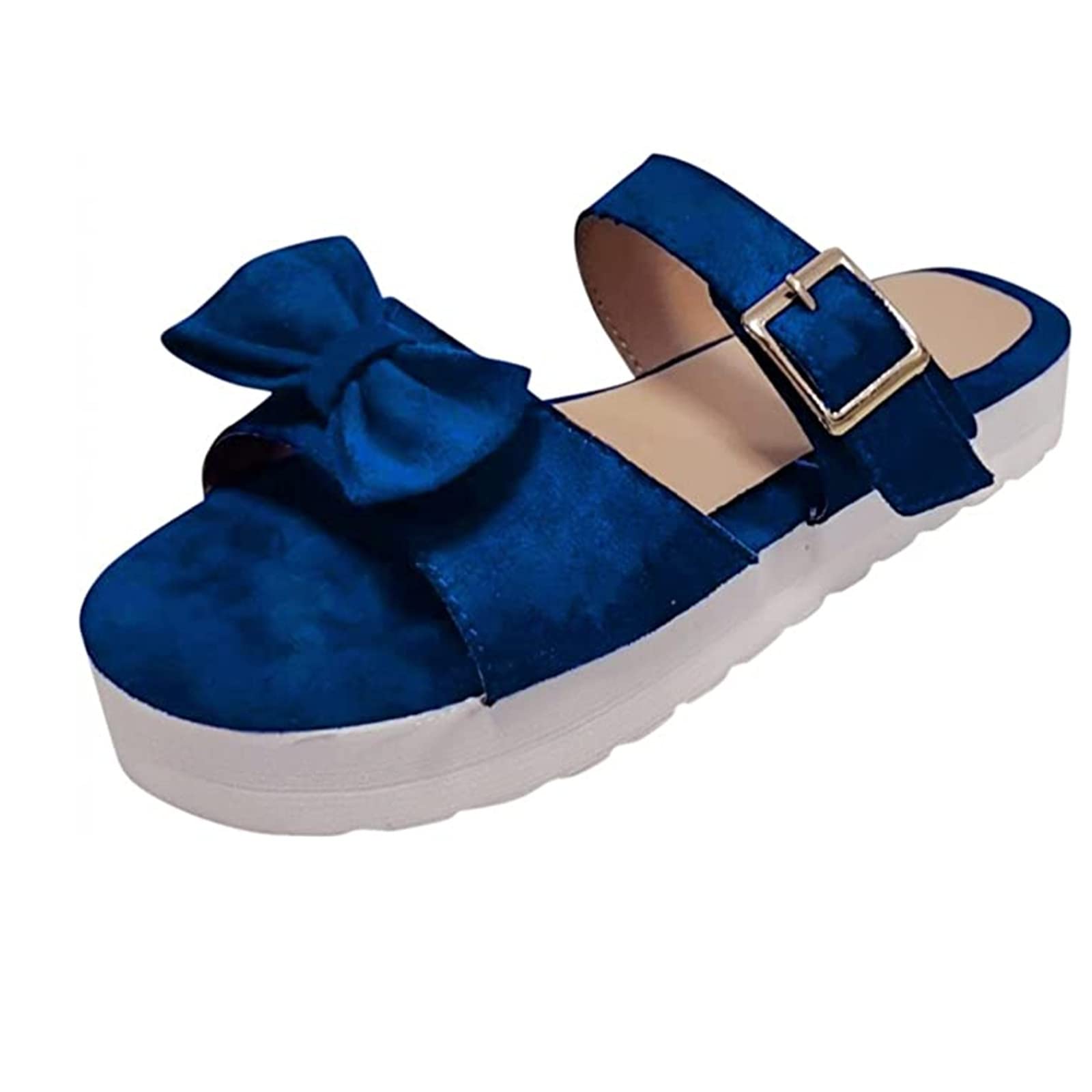 Women's Wedge Sandals - Open Toe Dressy Summer Platform Sandals with Buckle Ankle Strap | Comfortable Beach Wedges for Casual Outings & Summer Vacations