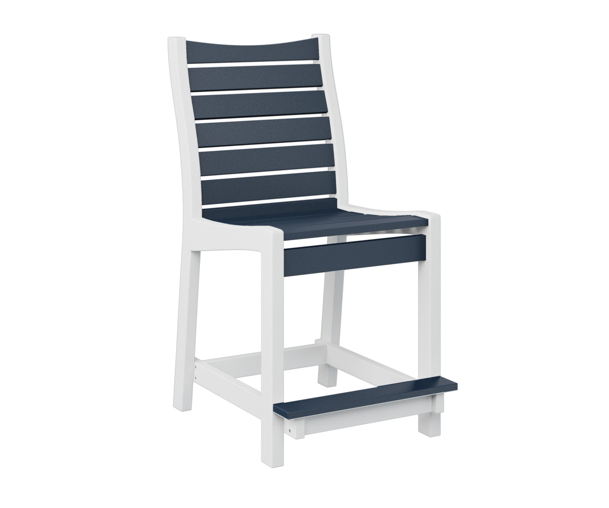 Berlin Gardens Bristol Counter Chair - Stylish Bar Stool for Kitchen Island, Breakfast Nook & Outdoor Dining - Adjustable Height & Comfortable Seating