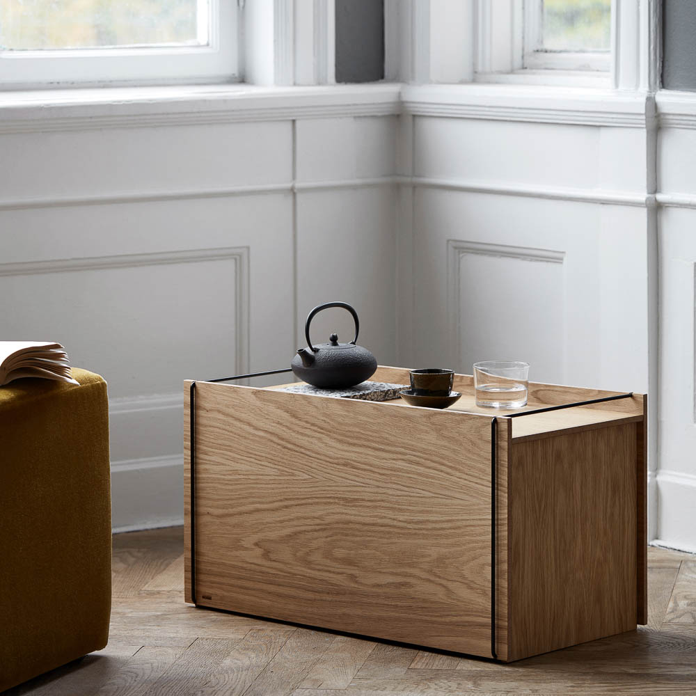 MOEBE Oak Wood Storage Box Lid - Durable & Stylish Cover for Organizing Home, Office, or Craft Supplies