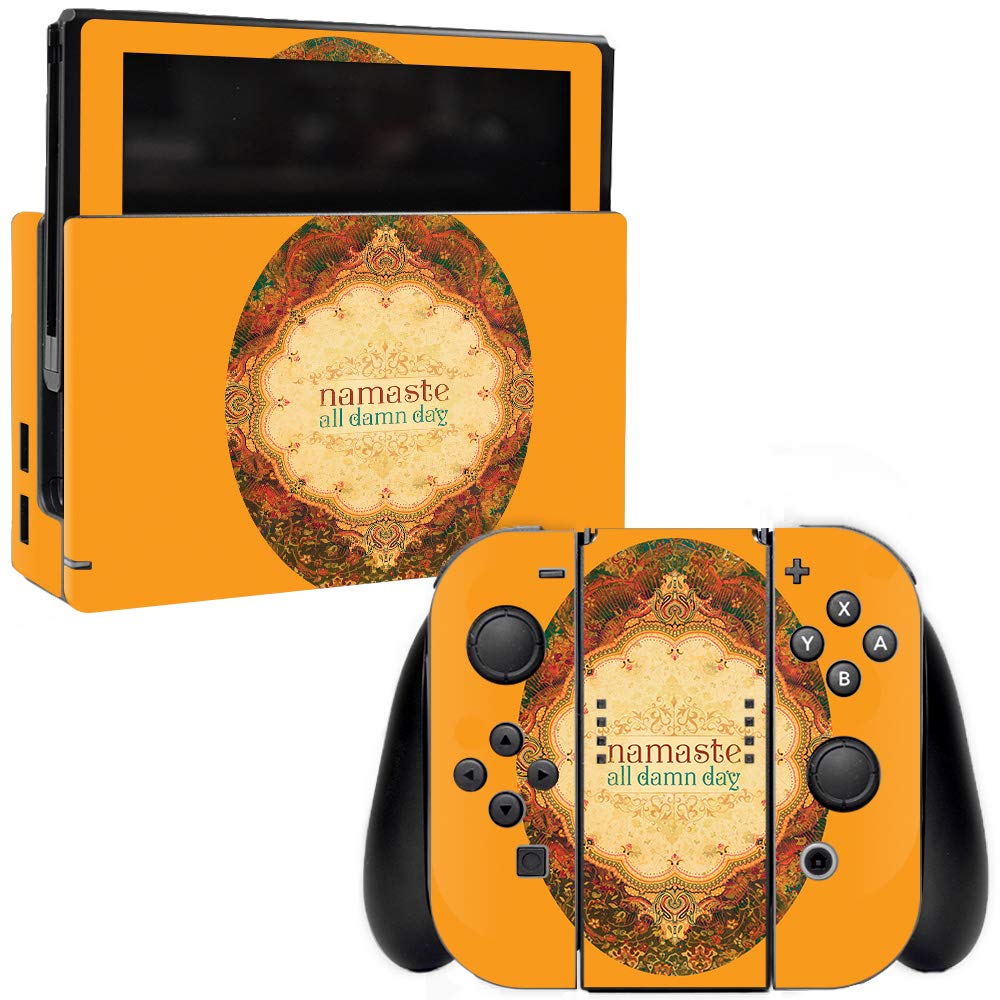Nintendo Switch Skin Wrap - Namaste All Day Vinyl Decal Cover | Protective & Durable Custom Design | Easy to Apply & Remove | Made in USA | Perfect for Gaming, Travel & Personalization