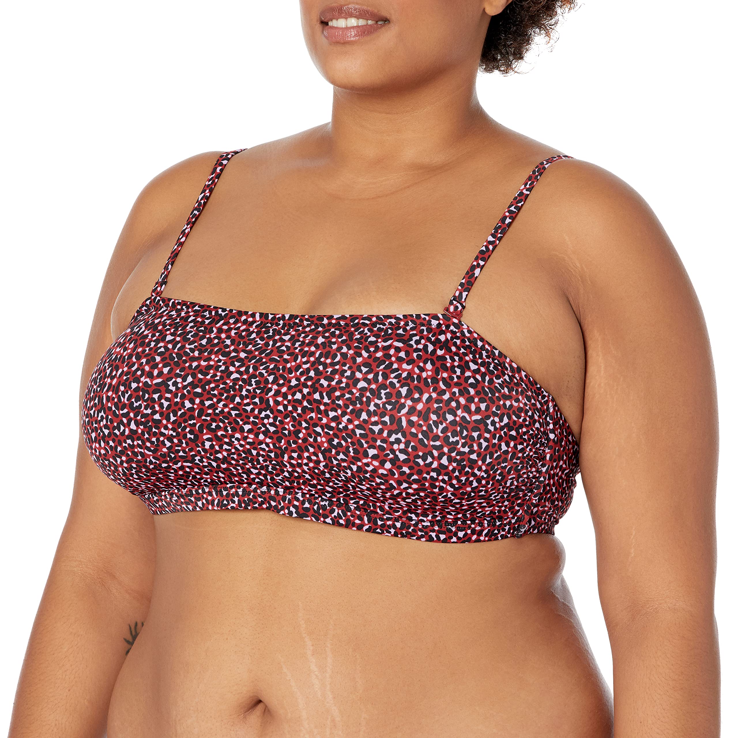 Amazon Essentials Women's Bandeau Swim Top - Comfortable Strapless Bikini Top for Swimming, Beach & Pool | Perfect for Sunbathing, Vacation & Water Sports