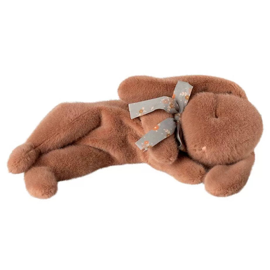 Maileg Brown Sleeping Bunny Plush Toy - Perfect for Kids' Bedtime, Nursery Decor, and Gift Giving