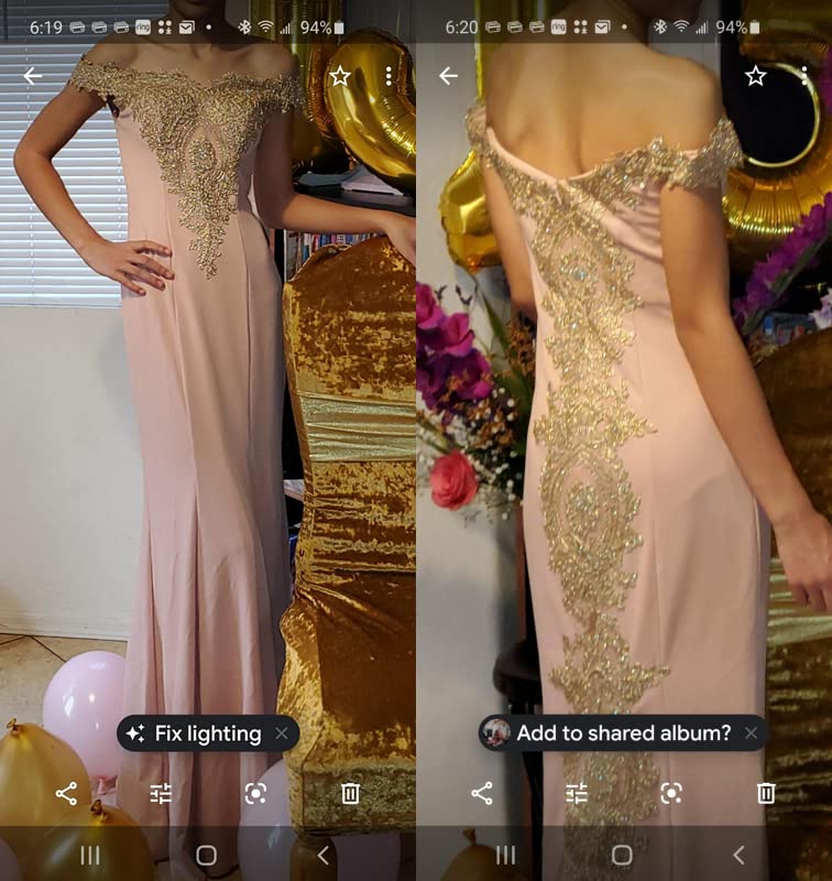 MisShow Elegant Long Gold Lace Applique Mermaid Prom Dress - Off Shoulder Formal Evening Gown for Women | Perfect for Homecoming, Wedding Guest, and Black Tie Events