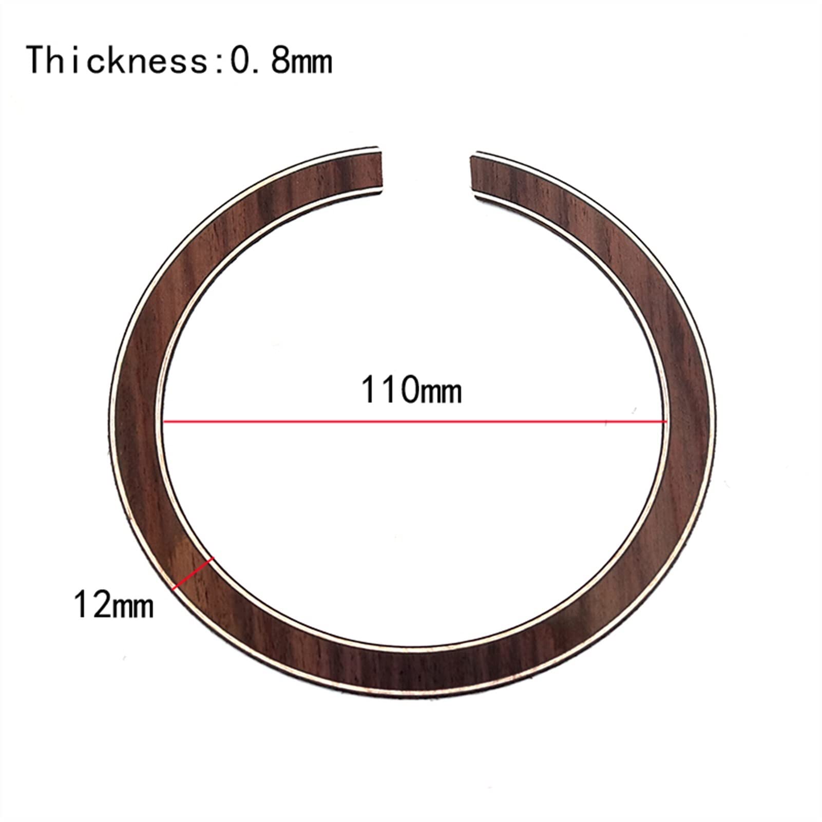 3-Piece Solid Rosewood & Maple Wood Acoustic Guitar Sound Hole Cover Set - Premium Replacement Parts for Enhanced Tone & Protection - Perfect for Guitar Maintenance, Upgrades & DIY Repairs