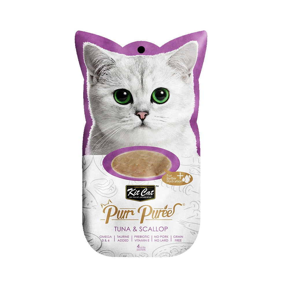 Kit Cat Purr Puree and Puree Plus+ Cat Treats - 4 Stick Pack x 15g (15 Flavor Variety) | Best Price $3.05 | Perfect for Travel, Training & Daily Snacks