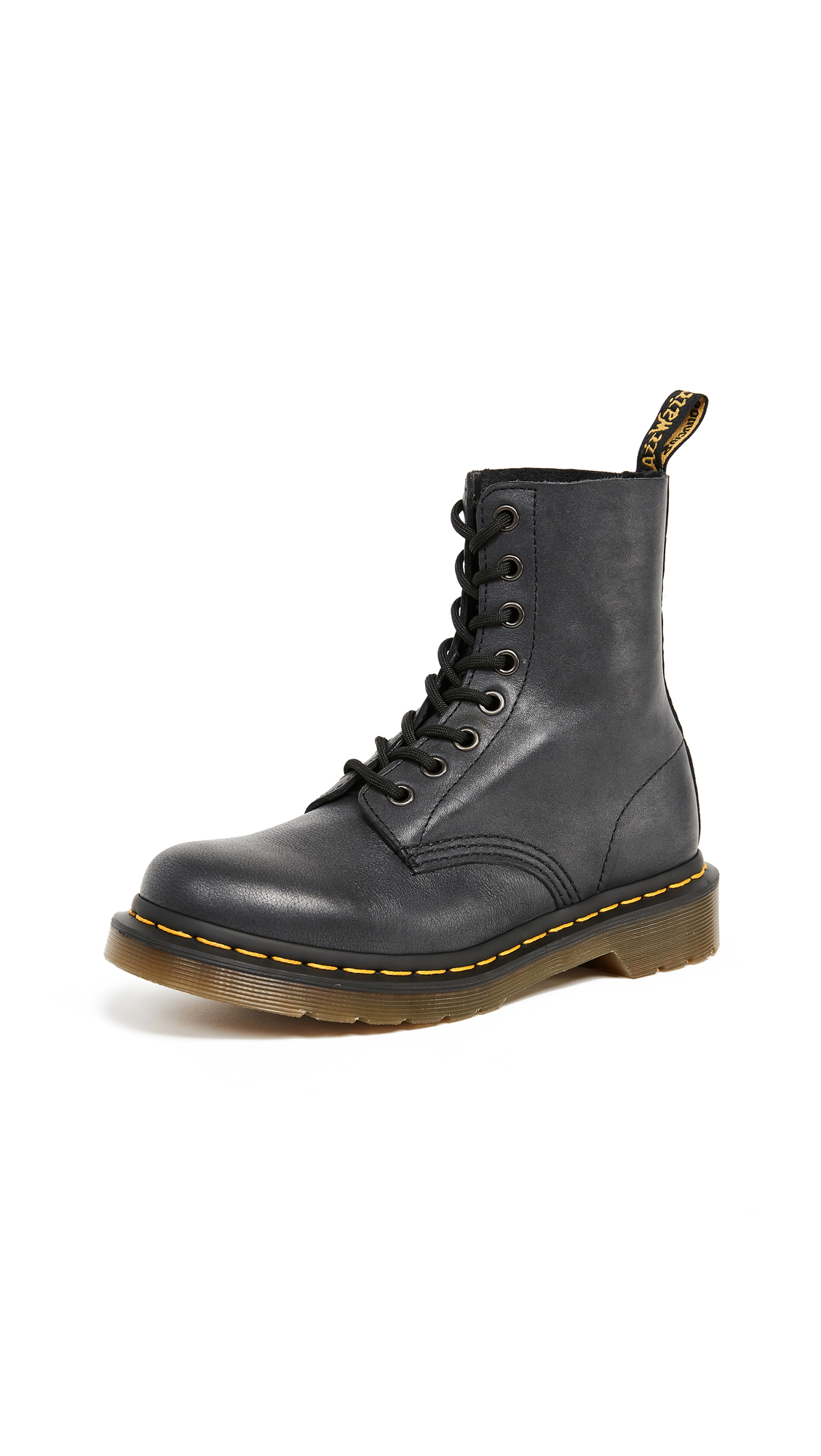 Dr. Martens 1460 Pascal 8-Eye Boot - Classic Black Leather Unisex Combat Boots for Men & Women | Perfect for Punk Fashion, Street Style & Everyday Wear