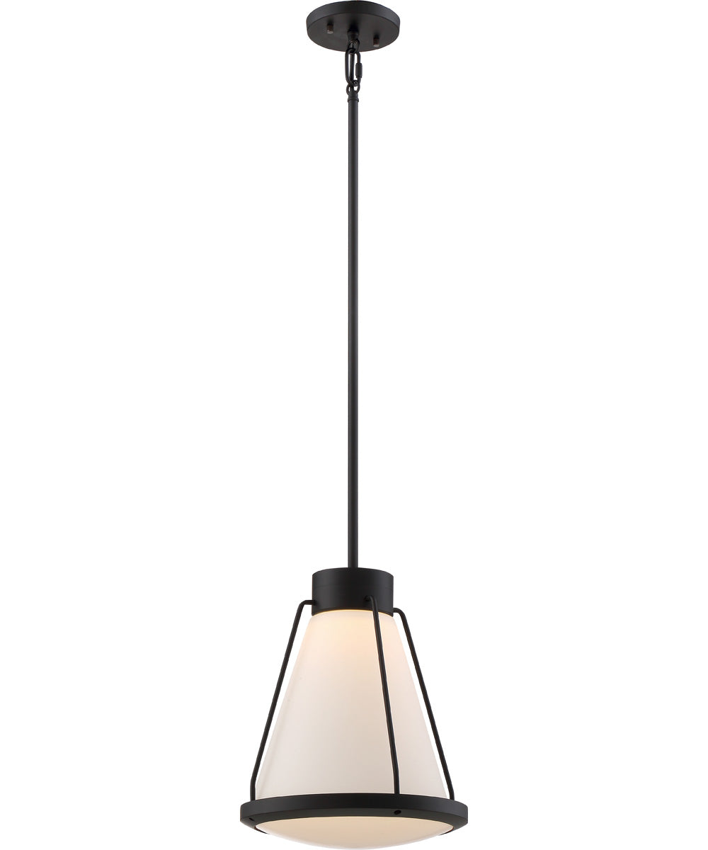 11W Hydro 1 Light Pendant in Aged Bronze Finish - Vintage Industrial Ceiling Light for Kitchen, Dining Room or Entryway
