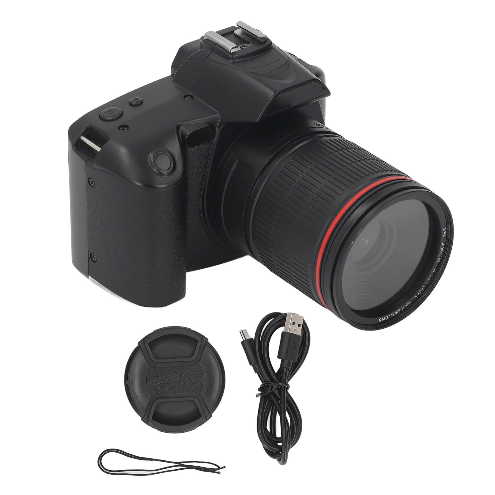 4K Digital Camera 64MP with 16x Zoom & Night Vision - Dual Lens Camcorder for Beginners, Includes 32GB Memory Card - Perfect for Travel Photography, Vlogging & Low Light Shooting