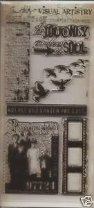 Tim Holtz Visual Artistry Clear Stamps - Lost and Found Scrapbooking Set for Card Making, Journaling & Mixed Media Projects