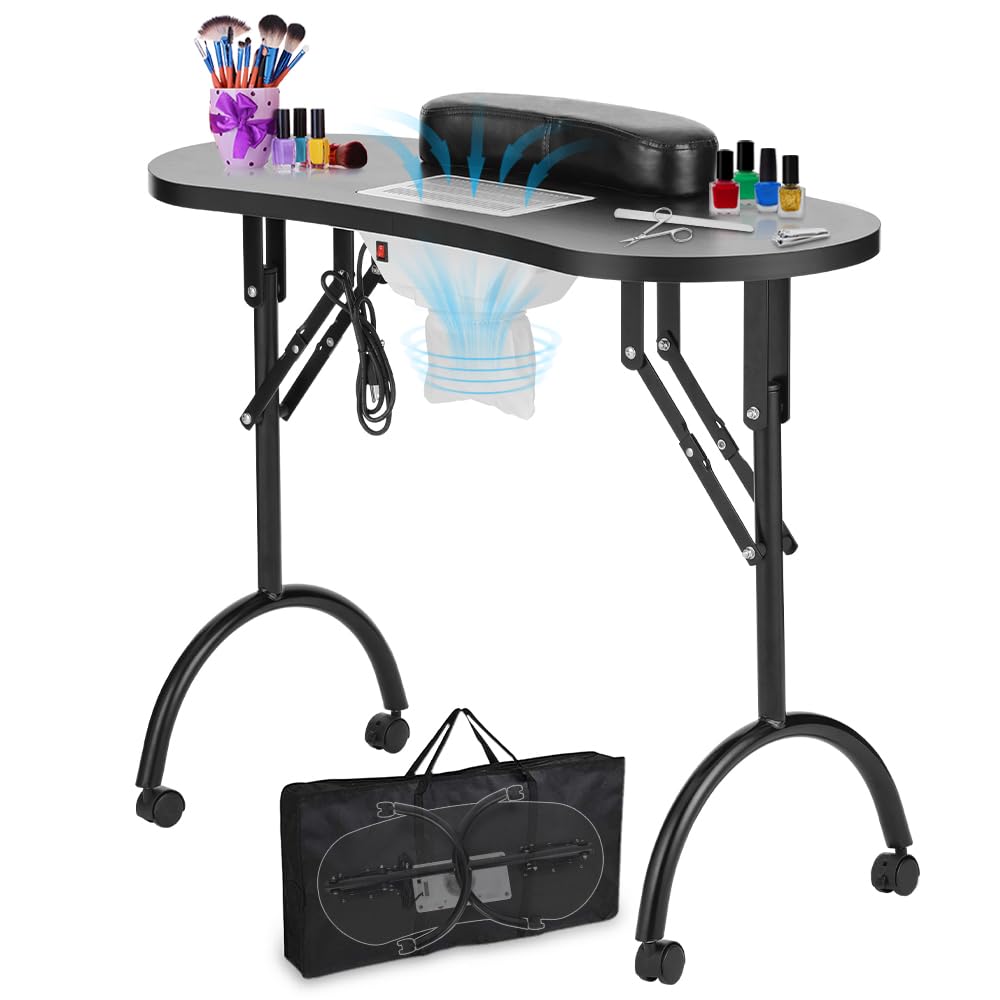 LEIBOU Professional Folding Portable Nail Table - 35