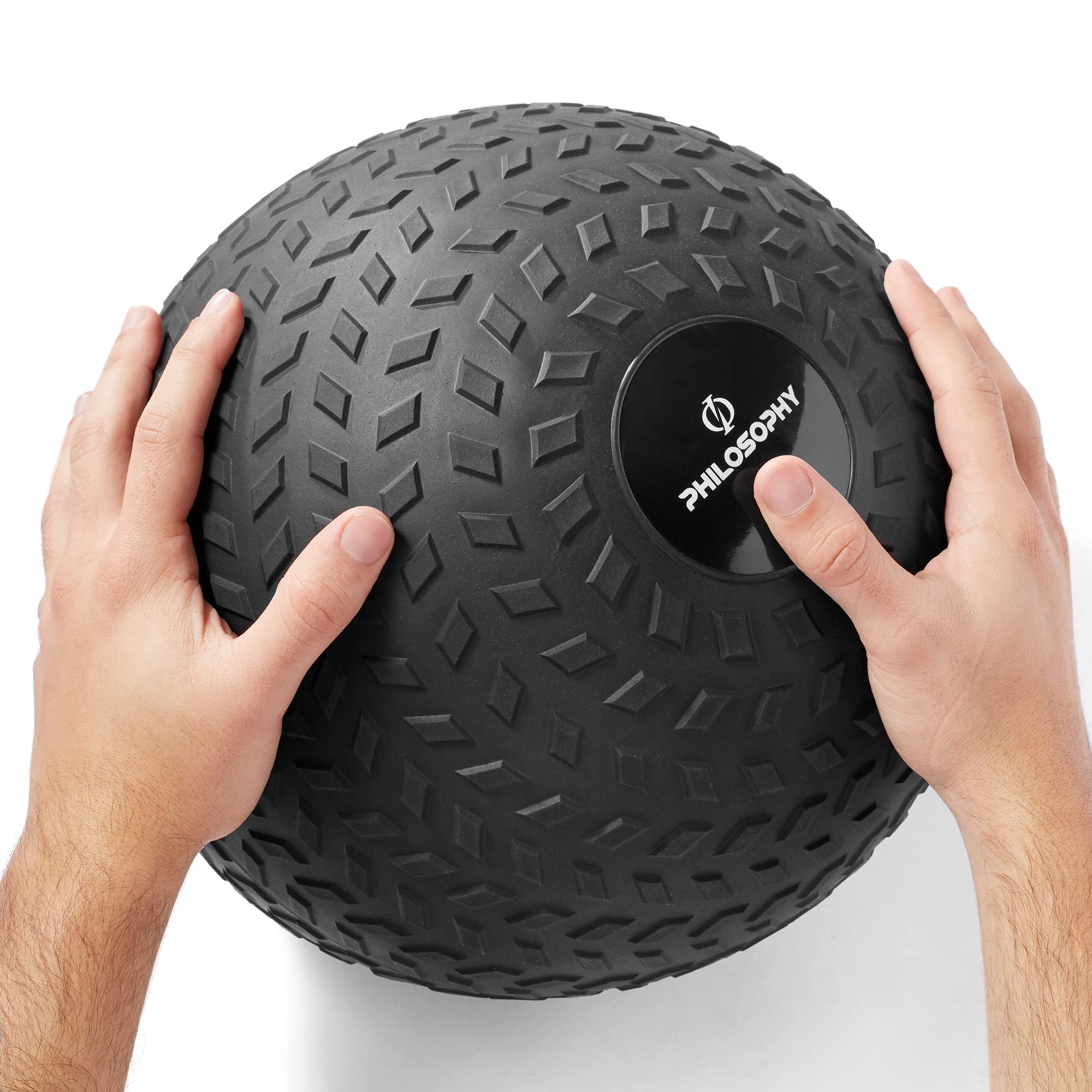 Philosophy Gym Slam Ball - Weighted Fitness Medicine Ball with Easy Grip Tread for CrossFit, Strength Training & Home Workouts