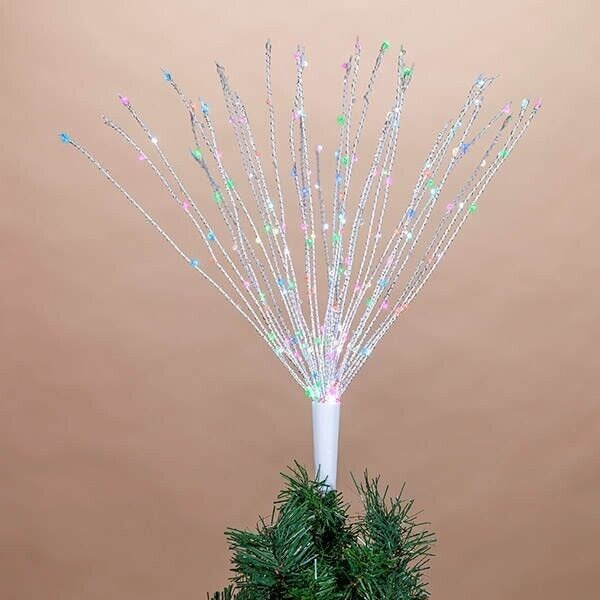 22 LED Starburst White and Blue Christmas Tree Topper - Perfect for Holiday Decorations, Xmas Tree Ornaments, and Festive Home Decor