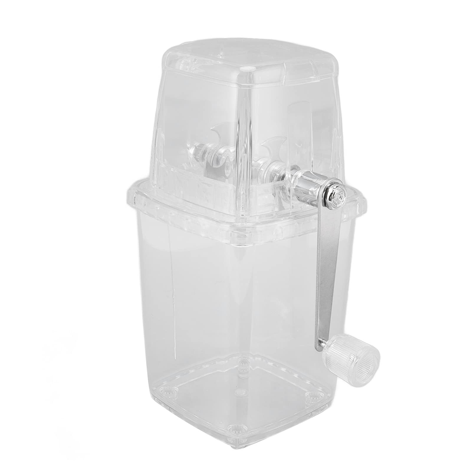 Stainless Steel Hand Crank Ice Crusher - Manual Ice Shaver with Durable Blades for Cocktails, Smoothies & Home Bars | Portable Ice Breaker Machine for Fast Crushing